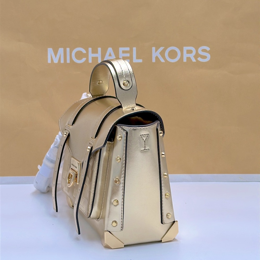 Michael Kors Manhattan Medium
Satchel Shoulder Crossbody bag MK
Pale Gold - Picture 3 of 14